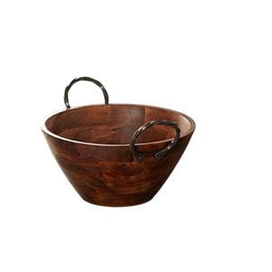 Bol à salade rond en bois personnalisé avec finition naturelle, bol de service alimentaire, vaisselle de cuisine, bol pour un usage quotidien - Product Image 4