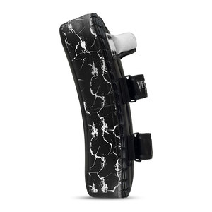 Venomous <b>Black</b> Thunder Thai Pads Leather MMA Kickboxing Strike Shield Arm Training Pads Adjustable Non-Slip Heavy Duty - Product Image 4