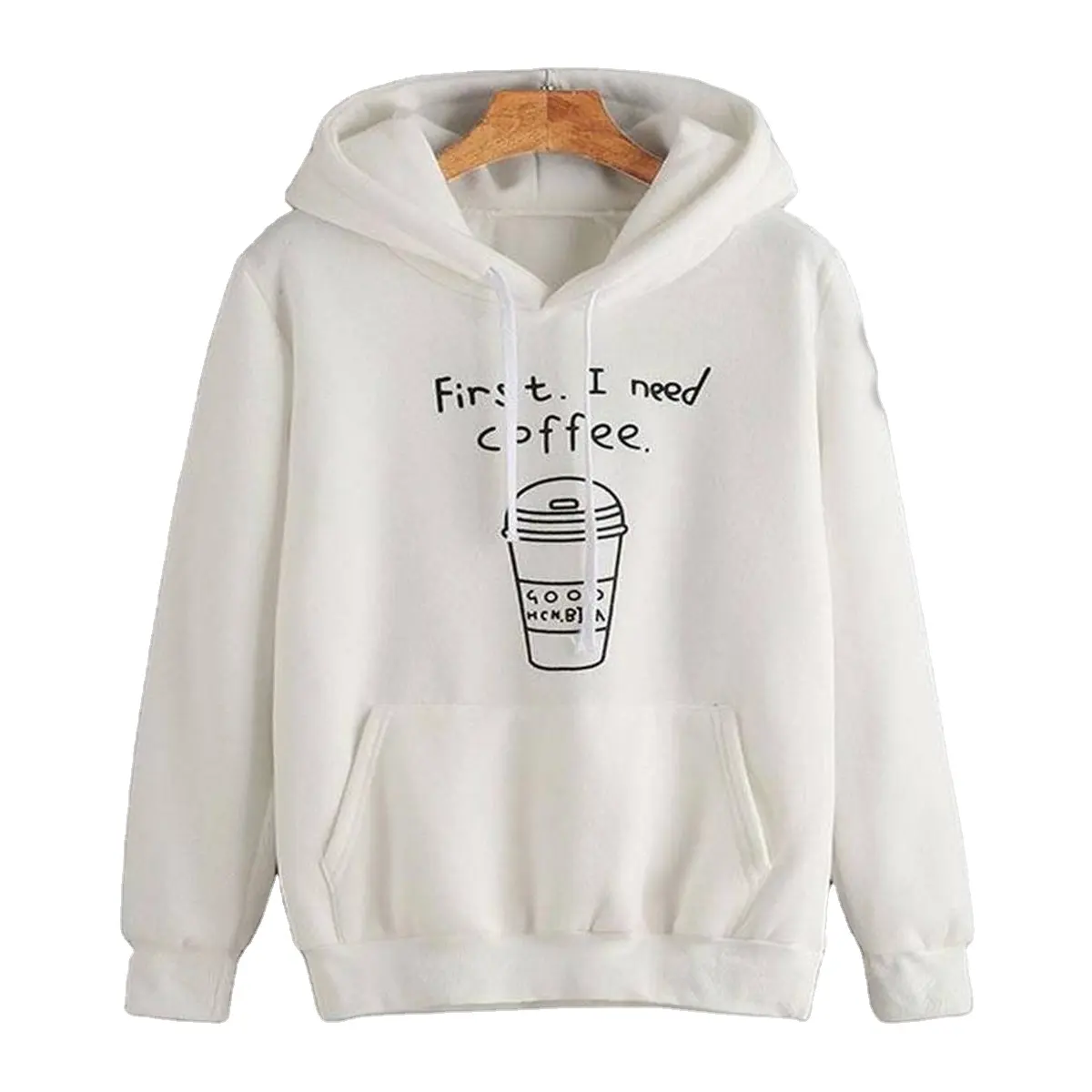 Stylish New Girls Quotes Hoodies Fashion Dresses Hoodie With Pocket Design 2023 Printed Plus Size Women Dress Casual White Shirt