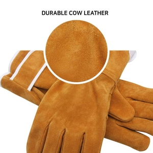 Guantes de Soldadura de Piel de Vacuno de Primera Calidad, Resistentes al Calor y a las Chispas, Duraderos, Flexibles, para Uso General y Bomberos - Product Image 2