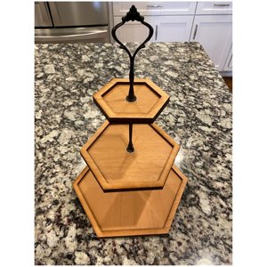 Support à gâteau en bois durable, nouveau design, support à fruits, présentoir à desserts, pour service de mariage et de fête - Product Image 6