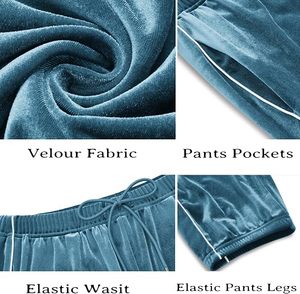 <b>Mens</b> <b>Velour</b> <b>Tracksuit</b> Full Zip Jacket And Pants Set Custom Logo Sportswear Casual Athletic Jogging Suit - Product Image 5