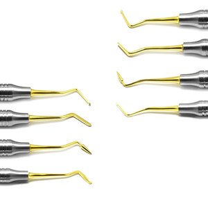 Ensemble d'instruments dentaires professionnels, poignée ergonomique manuelle, détartreur pour le nettoyage des dents, outils en acier inoxydable pour la parodontie, certifié CE - Product Image 1