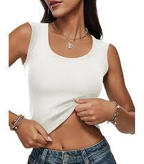 <b>White</b> EVERGREEN Streetwear OEM Bulk Wholesale Summer Fashion Muslin Knitted <b>Tank</b> <b>Top</b> <b>Womens</b> Custom 100% Cotton Eco-Friendly - Product Image 3