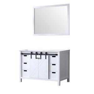 48 pouces. Meuble de salle de bain blanc avec vasque de 44 pouces. Miroir 22 pouces. Meubles-lavabos de salle de bain profonds - Product Image 4