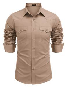 Chemise habillée homme automne à manches longues en satin doux, motif imprimé de qualité supérieure, respirante, décontractée et formelle, avec logo personnalisé - Product Image 2