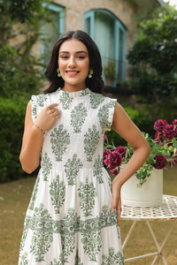 Elegant Hand Block Print Cotton Women Dress With Sewing Pattern Maxi Standard <b>Plus</b> <b>Size</b> New Arrival Women Clothing Custom Dress - Product Image 6