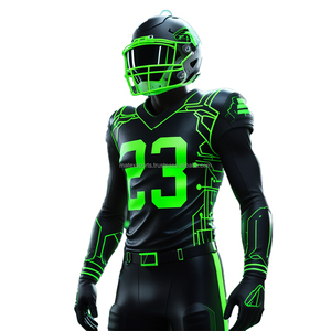 Ensemble d'uniformes de football américain pour hommes, avec un tissu résistant, respirant, confortable, mouvement flexible et performance durable - Product Image 3
