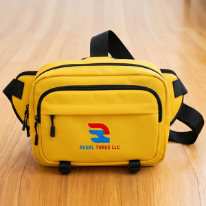 Regal Three Llc Waist Sling Bag 100% Canvas Zipper Closure Daily Use Cross Body Bag Travel Shoulder Sling Bags Unisex - Product Image 5