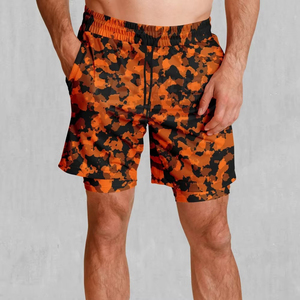 Pantalones Cortos Deportivos de Malla con Estampado Digital, Transpirables, de Cintura Elástica, de Alta Calidad, para Verano, de Secado Rápido, para Hombre - Product Image 1