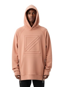 Manufacturer Custom Puff Print Hoodie Unisex 500GSM Drop Shoulder Oversized Heavyweight Terry French Cotton Pullover Sweatshirt - Product Image 1