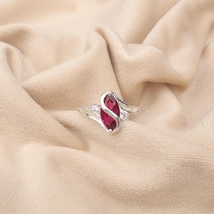 Pink Rubellite Gemstone <b>Ring</b> 925 Sterling Silver Vintage Statement Jewelry Natural Tourmaline for Women Elegant Gift Rhodium - Product Image 4