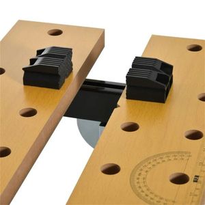 Banco da Lavoro per Falegnameria con Goniometro, Nuovi Cavalletti in Acciaio per Officina e Magazzino, Banchi per Lavorazione del Legno - Product Image 6