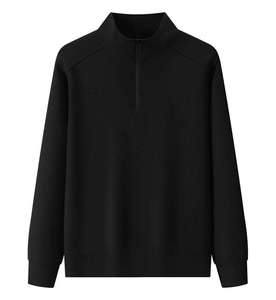Sudadera al por mayor con media cremallera y corte holgado, con arte bordado, para minoristas de ropa urbana masculina - Product Image 5