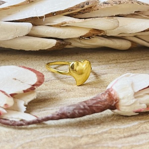 Anillos de Corazón Minimalistas Románticos de Estilo Moderno, Anillos Delicados de Latón para Mujer, Chapados en Oro de 18k, Anillo de Amor, Joyería de San Valentín, Plata Certificada - Product Image 3