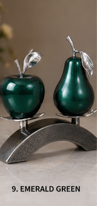 Support de fruits vintage en métal, sculpture artificielle pomme et poire, pour Noël, Nouvel An, anniversaire, décoration intérieure et salon - Product Image 6
