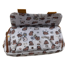 Estuche portátil para bolígrafos con estampado de capibara, estilo moderno, dos compartimentos, para uso diario escolar de estudiantes - Product Image 5