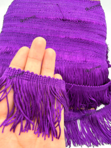 Frange en dentelle à chaînettes, mètres de garniture en polyester à pompons pour la couture, les loisirs créatifs, les robes de danse latine, la décoration d'abat-jour - Product Image 6