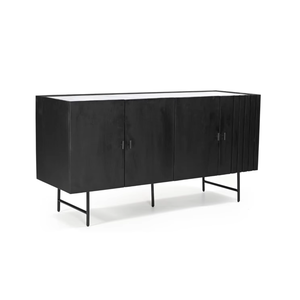 Handcrafted Four Door Solid Wood <b>Sideboard</b> Cabinet Offering Spacious Storage <b>for</b> Home Organization Bedroom and <b>Kitchen</b> Furniture - Product Image 4