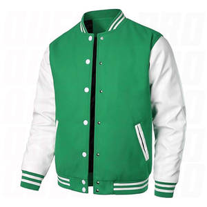 Veste universitaire pour homme, veste de baseball pour garçons, veste bomber athlétique classique, manches en similicuir, style streetwear - Product Image 5