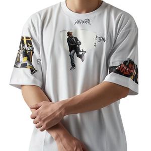 High Quality Blank Cotton <b>Tshirt</b> Oversized Drop Shoulder T-shirt Custom Print logo 100% cotton T-shirt for men loose fit - Product Image 1