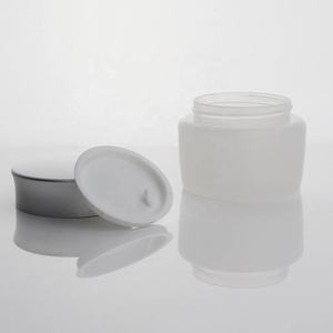 Luxury Cosmetic <b>Jar</b> Packaging 30g 50g 80g <b>Glass</b> Look with Metal Lid - Product Image 3