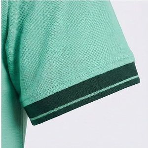 Polo à manches courtes pour homme, vert menthe, en coton tricoté, design uni, respirant, coupe classique - Product Image 6