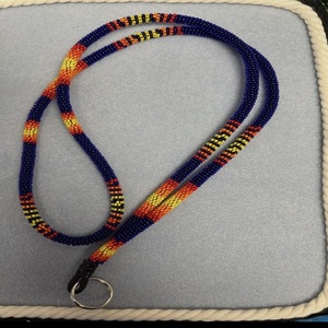 Luxury Seed Beads Beaded <b>Lanyards</b> <b>For</b> Stylish ID Cards Handmade Seed Beads Beaded <b>Lanyards</b> <b>For</b> Office Badge Use - Product Image 3