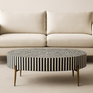 Modern Classic Coffee <b>Table</b> Handmade Durable Elegant Bone Inlay Unique Home Decor Wood Accent Furniture Living Room Home Decor - Product Image 1