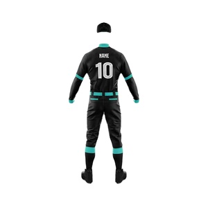 Uniforme de Béisbol para Adultos al por Mayor, Conjunto Completo de Manga Larga, Logotipo Frontal Personalizado, Jersey de Béisbol Transpirable, Ropa Deportiva 100% Poliéster - Product Image 6
