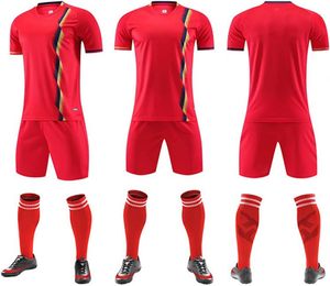 Ensemble de maillots de football personnalisés, uniforme de football, vêtements d'équipe OEM, impression par transfert thermique, respirant, séchage rapide, manches courtes, polyester - Product Image 2
