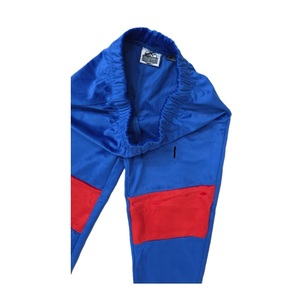 Conjunto deportivo informal para niño con paneles azules y rojos, cintura elástica, banda de poliéster, buen tacto, proveedor de Bangladesh. - Product Image 1