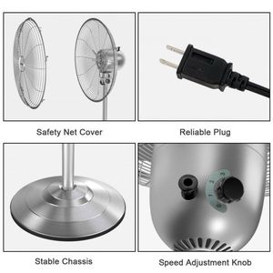 Ventilatore a piantana oscillante in metallo regolabile da 18 pollici e Categoria Prodotti Ventilatori a piantana - Product Image 5