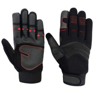 Gants à doigts entiers antidérapants en polyester pour l'extérieur, unisexes, toutes saisons, fermeture à boucle et crochets - Product Image 1