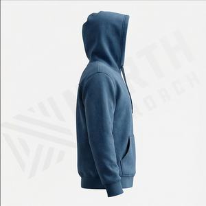 Sweat-shirt à capuche personnalisé imprimé et brodé, uni, en molleton de coton chaud, coupe oversize, pour hommes et femmes, couleur personnalisable - Product Image 3