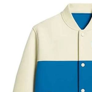 Nouvelle arrivée : vestes varsity blanches pour femmes avec logo brodé personnalisé, manches en laine blanche, style streetwear. - Product Image 6