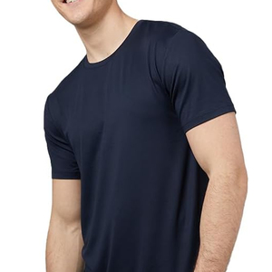 เสื้อยืดคอกลมแขนสั้นผู้ชายสีดำ ผ้าคอตตอน 100% ผ้าเนื้อดี พิมพ์ลายโลโก้ด้านหน้า สไตล์ทางการ ทรงหลวม ไม่เป็นขุย ใส่ได้ในฤดูร้อน - Product Image 2