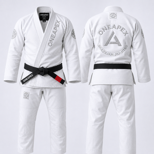 Men's <b>White</b> BJJ Gi Jiu Jitsu Uniform Martial Arts Training Embroidered Competition Grappling Gi - Product Image 3