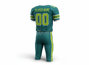 Ensemble de maillots de football américain personnalisés pour équipe, sublimés, col en V, maille respirante, manches courtes, taille élastique, pour hommes adultes - Product Image 4
