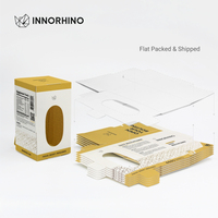 Boîte en carton pliable personnalisée avec panneau extensible, languette et fenêtre pour emballage de compléments alimentaires haut de gamme