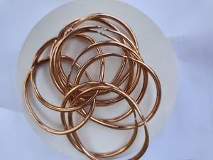Handmade Thin Pure Copper Cuff Bangle <b>Bracelet</b> Paddle End Solid Metal Copper Craft Healing Dainty Jewelry For Women Men and OEM. - Product Image 6