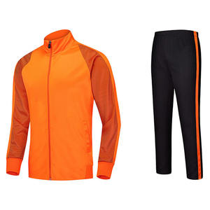 Ensemble de survêtement athlétique pour homme en polyester, tenue de jogging, ensemble de vêtements de sport pour la course et l'entraînement, fournisseur OEM - Product Image 1