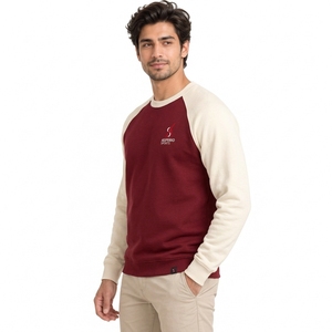 Sweat-shirt pour homme personnalisé, col rond, coupe ample, tissu en coton et polyester, silhouette décontractée, mode streetwear moderne, OEM - Product Image 3