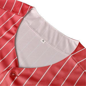 Camiseta de Béisbol con Botones, Estampada, Lisa, de Manga Corta, Estilo Hip Hop, 100% Poliéster, Transpirable, Personalizable - Product Image 5