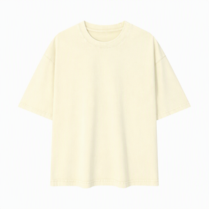 Camiseta de Manga Corta para Hombre, Corte Regular, Cuello Redondo, Color Sólido, Estilo Casual Urbano, Tejido de Punto, 100% Algodón Ecológico, 220g, Personalizable - Product Image 1