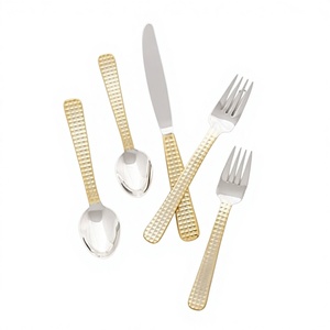 Juego de Cubiertos de Acero Inoxidable de 3 Piezas de Alta Calidad, Cuchara, Cuchillo y Tenedor, Acabado Mate, Estilo Americano, para Bodas - Product Image 5