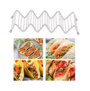 Taco Holder Stand Set Taco Holder Stainless Steel Taco <b>Racks</b> for Baking and Grill Safe - Product Image 3
