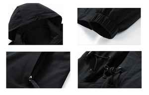 Veste coupe-vent à capuche pour homme, coupe ample, personnalisable, disponible en tailles pour homme, vente en gros en ligne - Product Image 5