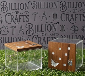Caja de Almacenamiento de Madera Lacada Eid Mubarak, Contenedor Cuadrado para Dátiles y Chocolates, Conservación de Frescura, Regalo de Ramadán - Product Image 3