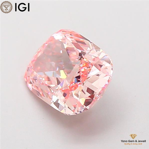 VVS2 Clarity Fancy Vivid Pink Color CVD Lab Grown Diamond 3.51 Carat IGI Certified Cushion Shape <b>Crafted</b> for Designer Ring - Product Image 3